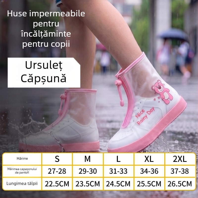 Acoperiri de pantofi pentru ploaie pentru copii, antiderapante, întărite și durabile, impermeabile, pentru băieți și fete
