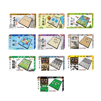 Mare tablă magnetică pliabilă pentru șah chinezesc, Go, Flying Chess, Gomoku, dame și șah militar