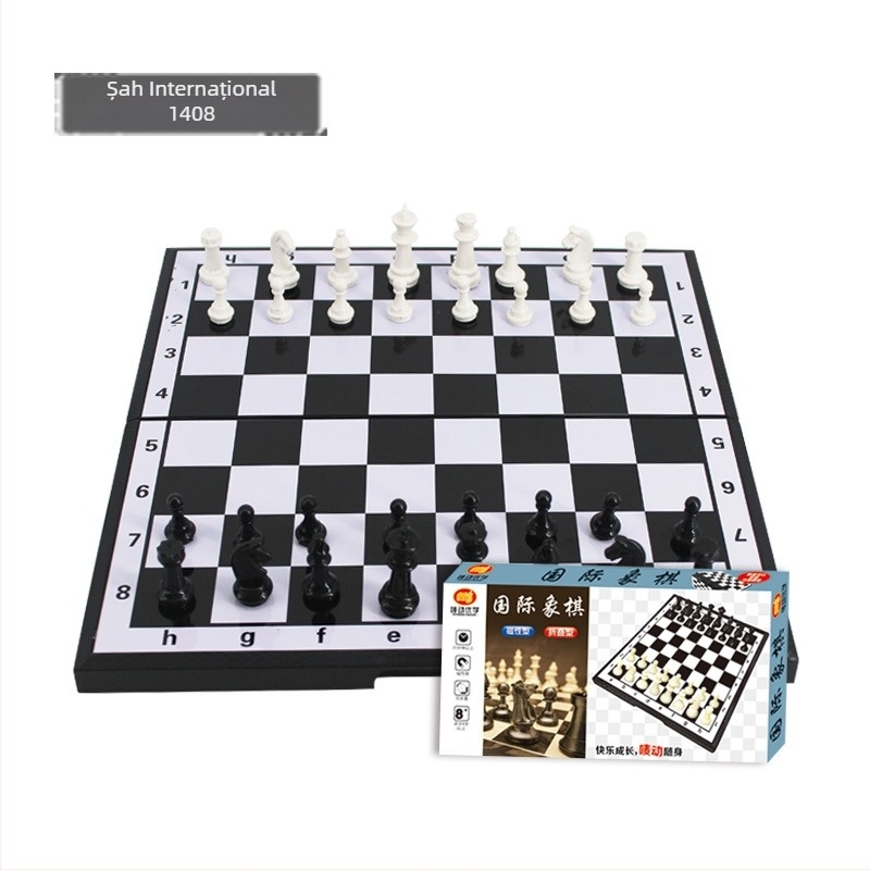 Mare tablă magnetică pliabilă pentru șah chinezesc, Go, Flying Chess, Gomoku, dame și șah militar