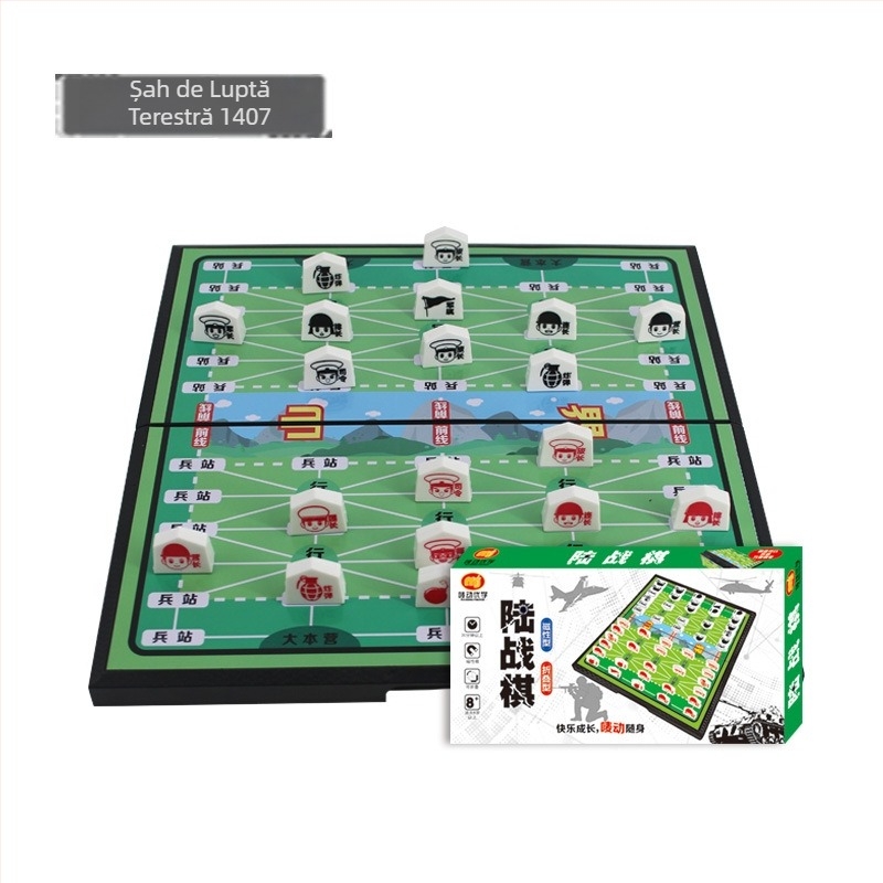 Mare tablă magnetică pliabilă pentru șah chinezesc, Go, Flying Chess, Gomoku, dame și șah militar