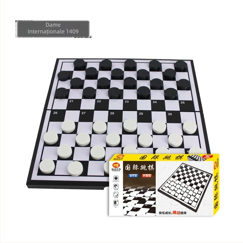 Mare tablă magnetică pliabilă pentru șah chinezesc, Go, Flying Chess, Gomoku, dame și șah militar