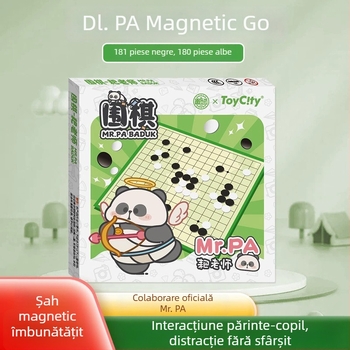 Set magnetic Panda oficial licențiat – include Flying Chess, Gomoku, șah chinezesc și Go