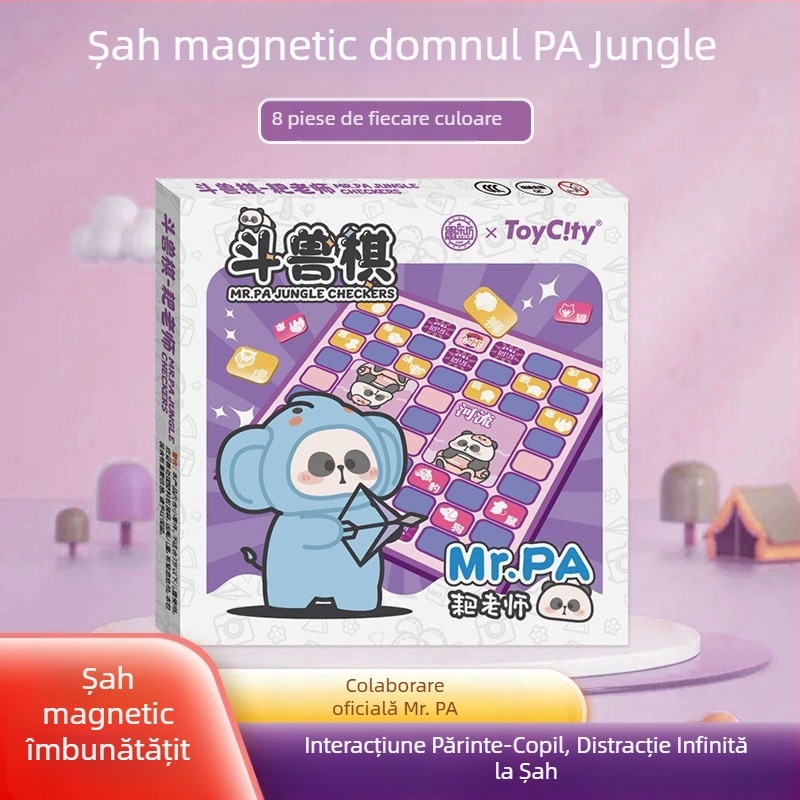 Set magnetic Panda oficial licențiat – include Flying Chess, Gomoku, șah chinezesc și Go
