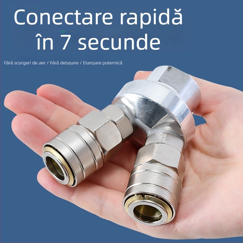 Conector pneumatic circular cu încuietoare automată, tip C, două sensuri; SMY pentru pompe de aer/compresoare; SMV cuplă circulară cu trei căi