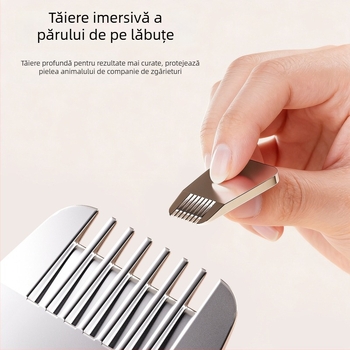 Trimmer electric pentru păr la laba animalelor de companie (câini și pisici), instrument de tăiere a tălpilor, antiîncurcare a părului