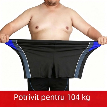 Shorturi de baie pentru bărbați, mărime mare, croială pătrată, bloc de culoare, croială lejeră, uscare rapidă