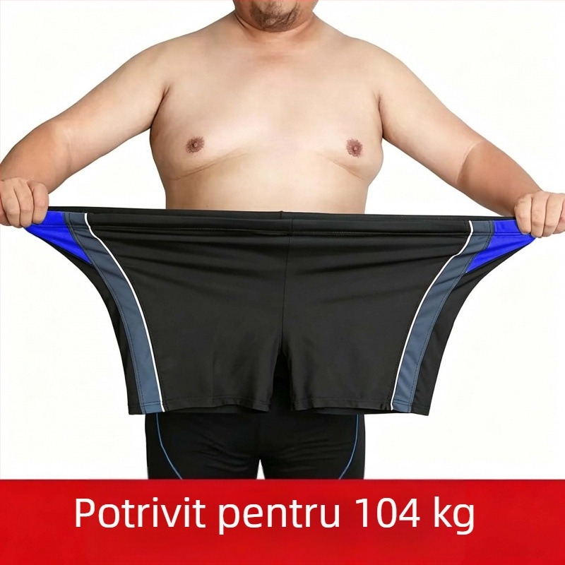 Shorturi de baie pentru bărbați, mărime mare, croială pătrată, bloc de culoare, croială lejeră, uscare rapidă