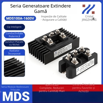 MDS100A stivă de punte trifazate cu placă de bază din aluminiu și radiator încorporat, extensor de gamă integrat, punte redresor pentru încălzire prin inducție.