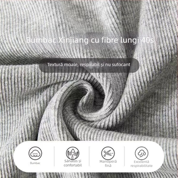 Top fără mâneci din bumbac 100%, 2x2 rib gros, stil american, greu, croială slim pentru fitness de vară