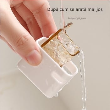 Suport praf protejat pentru periuțe electrice, montat pe perete, baie, fără găuri, depozitare dentară