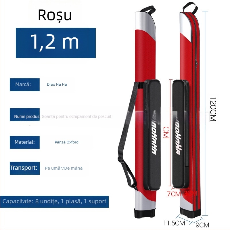 Geantă PU pentru bețe de pescuit, husă dură, impermeabilă, cu un singur strat, 1,25 m și 1,2 m, depozitare echipamente pescuit