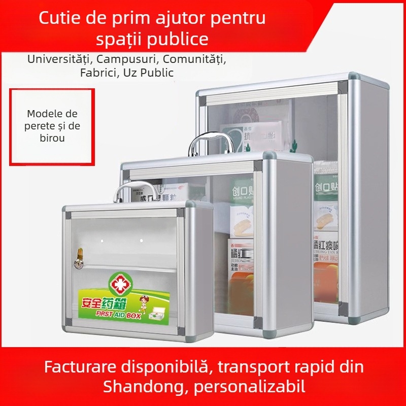 Cutie medicală montată pe perete din aliaj de aluminiu, cu încuietoare