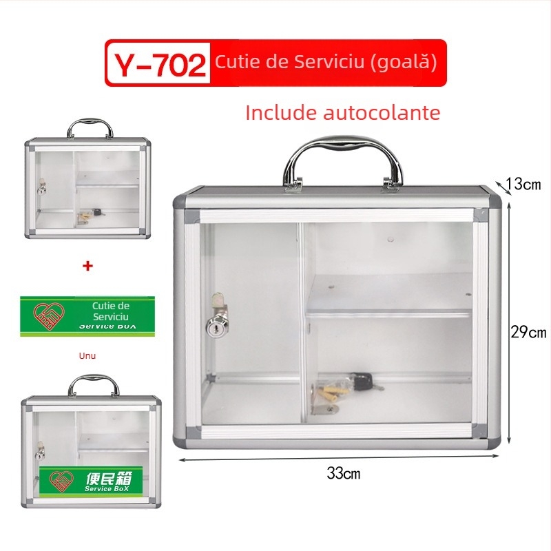 Cutie medicală montată pe perete din aliaj de aluminiu, cu încuietoare