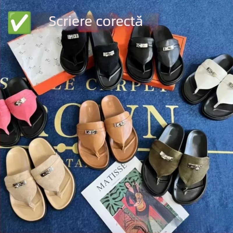 Sandale din piele naturală cu cataramă, stil roman casual, încălțăminte de vară