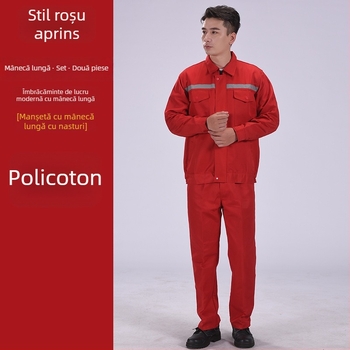 Set de haine de lucru cu mâneci lungi, benzi reflectorizante, imprimeu cu marinar, haine pentru întreținere și reparații, primăvară-toamnă.