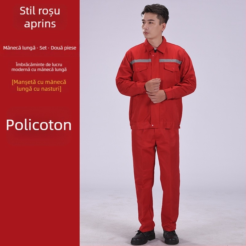 Set de haine de lucru cu mâneci lungi, benzi reflectorizante, imprimeu cu marinar, haine pentru întreținere și reparații, primăvară-toamnă.