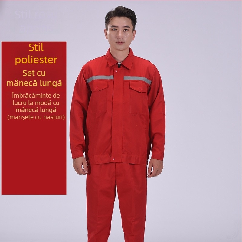 Set de haine de lucru cu mâneci lungi, benzi reflectorizante, imprimeu cu marinar, haine pentru întreținere și reparații, primăvară-toamnă.