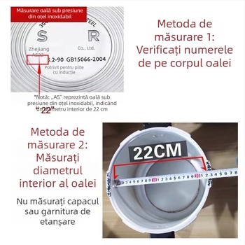 Set garnituri pentru oale sub presiune din oțel inoxidabil: inele de etanșare, garnituri din cauciuc, plăci de sprijin și distanțiere