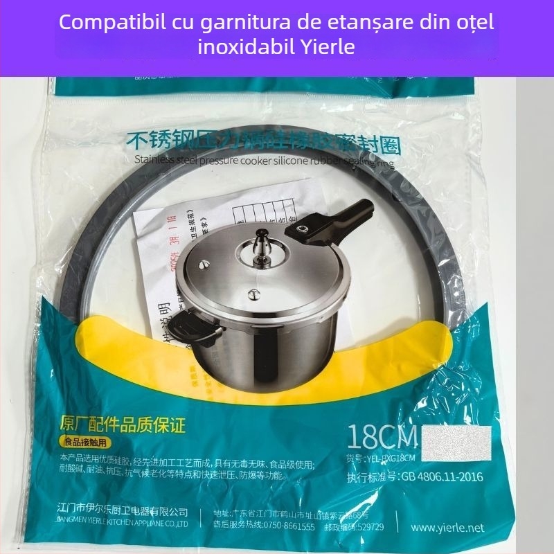 Set garnituri pentru oale sub presiune din oțel inoxidabil: inele de etanșare, garnituri din cauciuc, plăci de sprijin și distanțiere