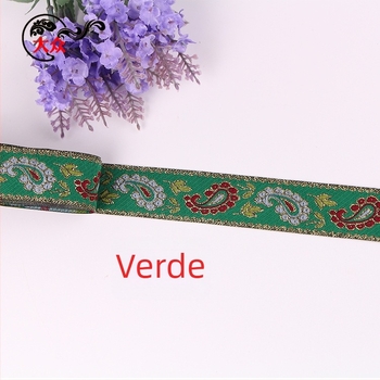 Panglică jacquard etnic colorată pentru perdele și accesorii brodate Hanfu