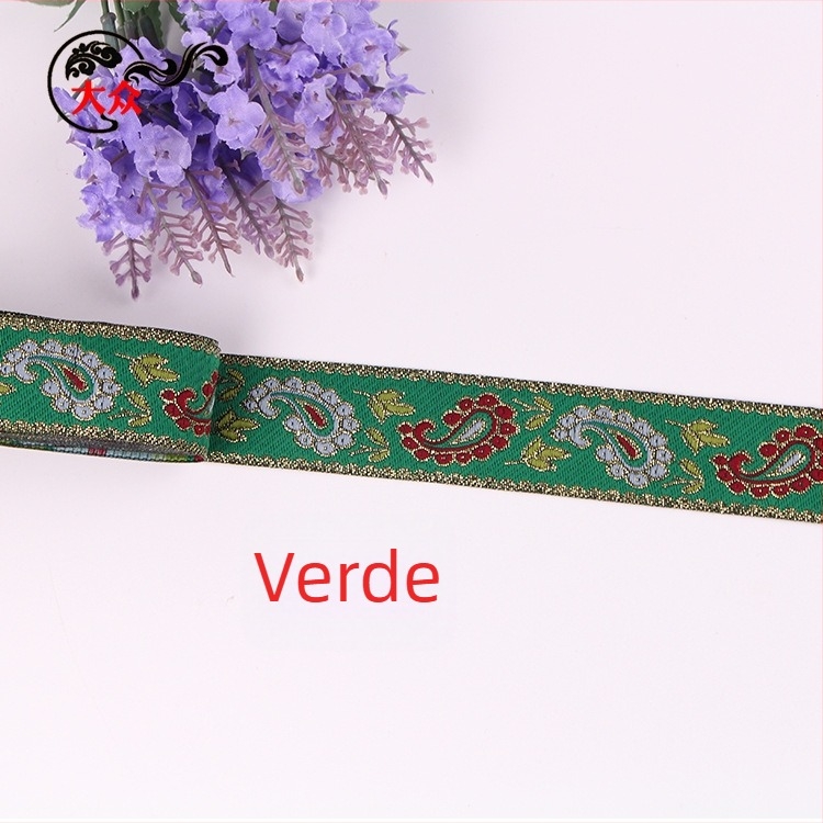 Panglică jacquard etnic colorată pentru perdele și accesorii brodate Hanfu