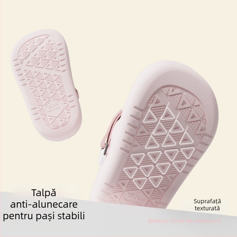 Pantofi pentru copii cu vârf închis, talpă anti-alunecare, sandale de vară cu bretele reglabile