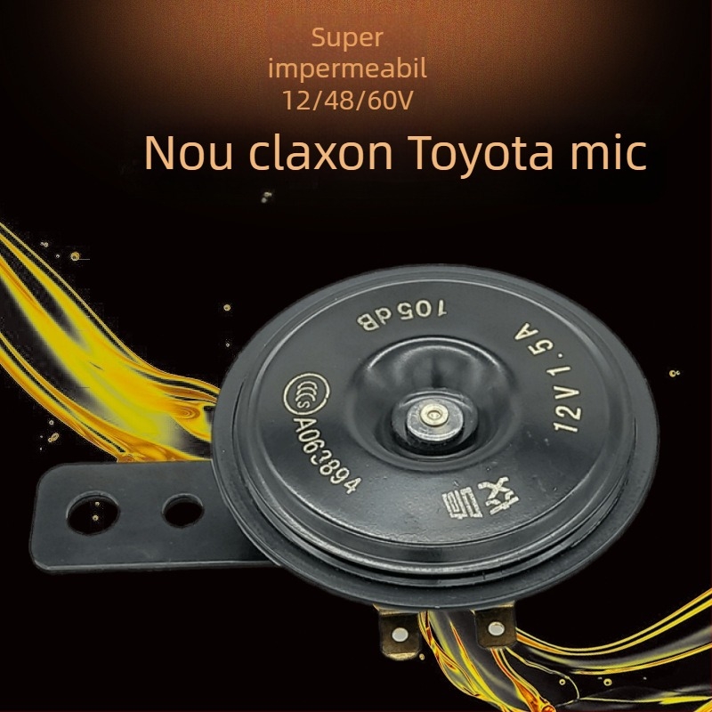 Claxon symfonic 12V pentru motocicletă, bobină din cupru și diafragmă din oțel mangan