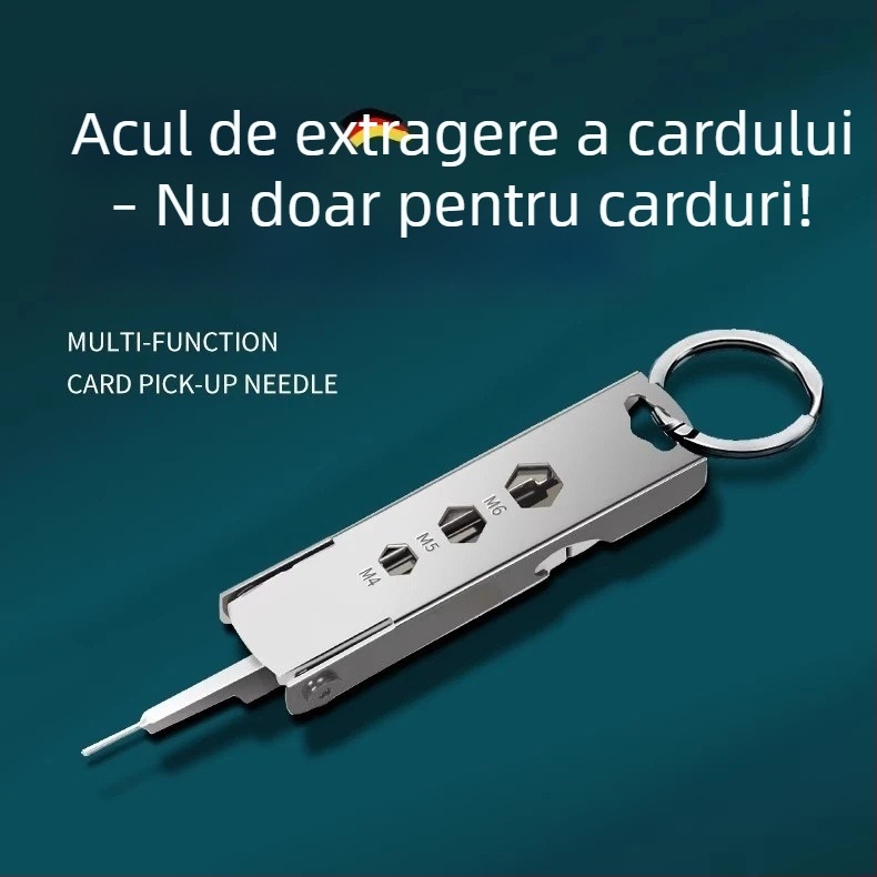 Unealtă multifuncțională pentru extragerea cardului SIM, breloc portabil