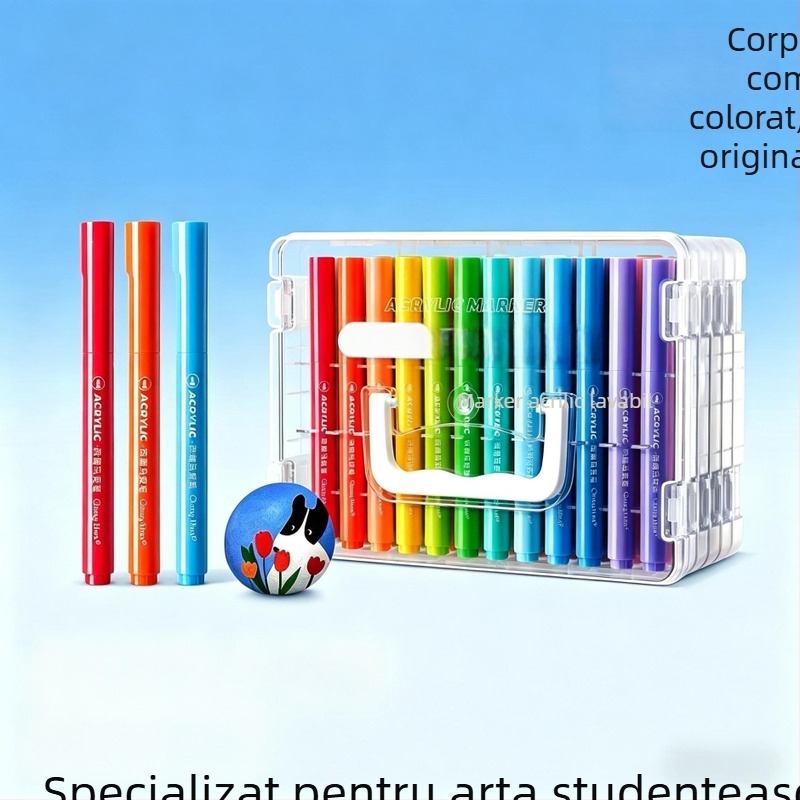 Markeri acrilici cu vârf moale pentru copii, lavabili, opaci și stratificabili, markeri pentru acuarelă pentru desen