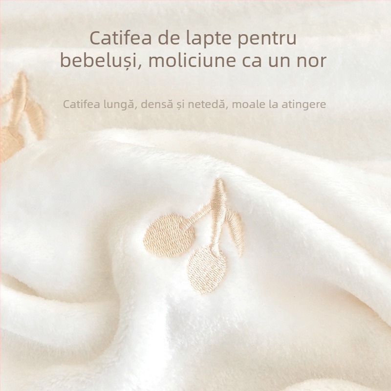 Set de lenjerie pentru bebeluși, velur de lapte, pentru iarnă