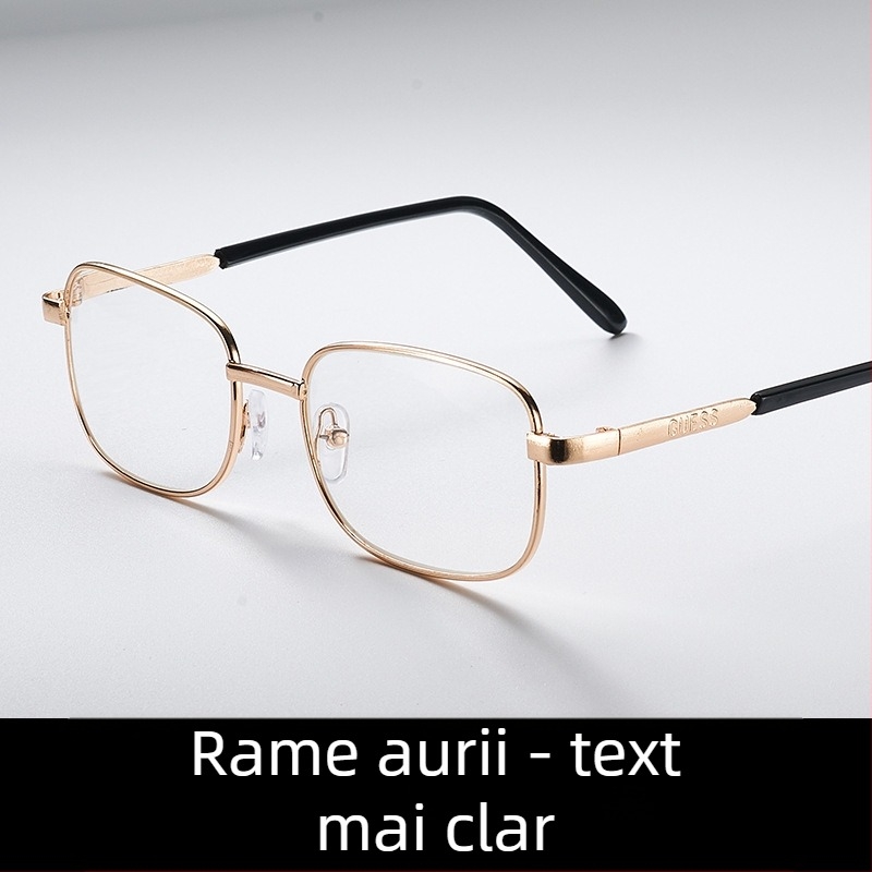 Ochelari de citit cu definiție înaltă, anti-oboseală, lentile din sticlă cristal, pliabili și portabili.