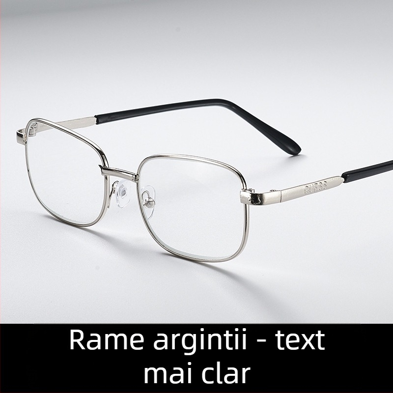 Ochelari de citit cu definiție înaltă, anti-oboseală, lentile din sticlă cristal, pliabili și portabili.