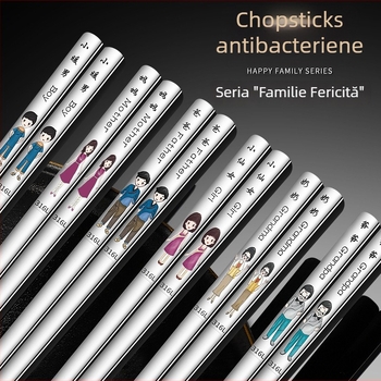 Set de bețe din oțel inox 316 pentru uz casnic, câte unul pe persoană, masă în familie, rezistente la mucegai, rezistente la temperaturi înalte