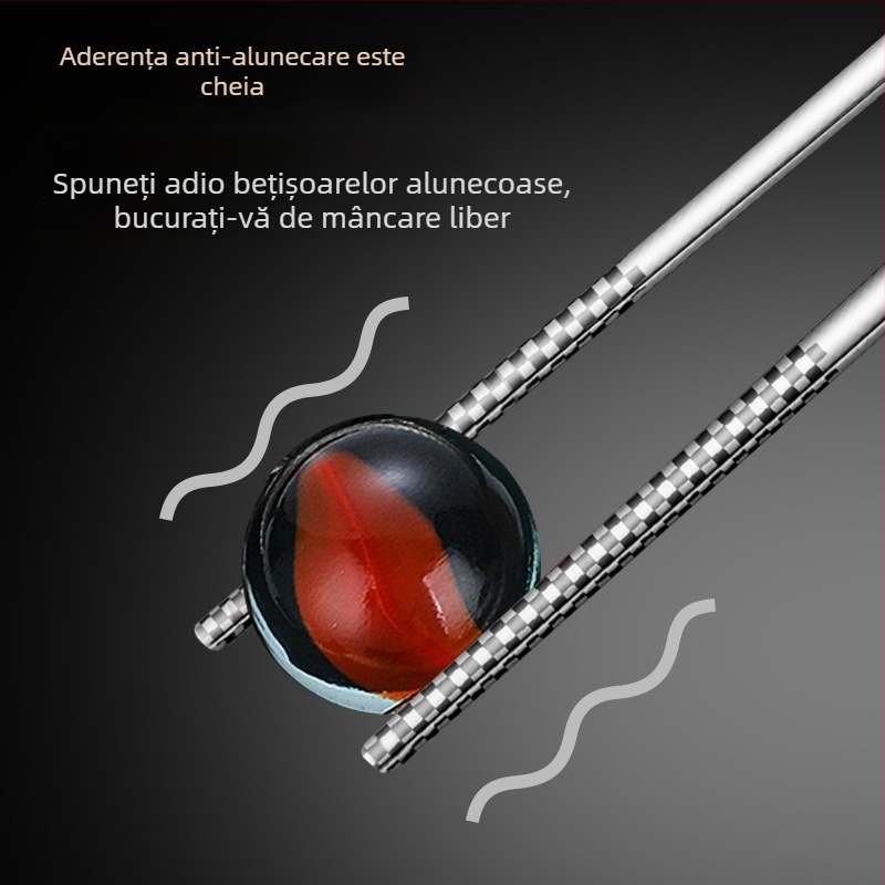 Set de bețe din oțel inox 316 pentru uz casnic, câte unul pe persoană, masă în familie, rezistente la mucegai, rezistente la temperaturi înalte