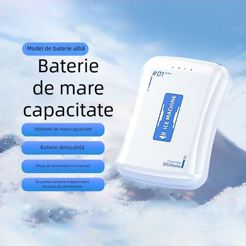 TH21 Răcitor pentru telefon, alimentat cu baterie, modul termo-electric, wireless, 3000mAh, autonomie ultra-lungă, afișaj digital al temperaturii de congelare