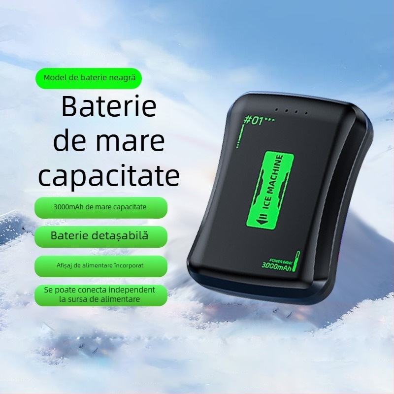 TH21 Răcitor pentru telefon, alimentat cu baterie, modul termo-electric, wireless, 3000mAh, autonomie ultra-lungă, afișaj digital al temperaturii de congelare
