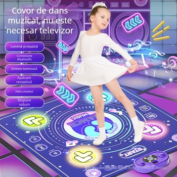 Covor de dans Bluetooth cu LED-uri pentru copii — exerciții în interior și jucărie educativă