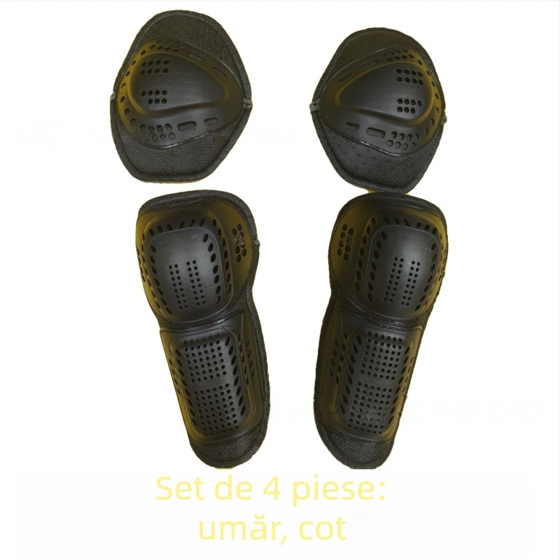 Set de protecție pentru motocicletă de 7 piese cu protecții pentru spate, genunchi, piept, cot și umeri