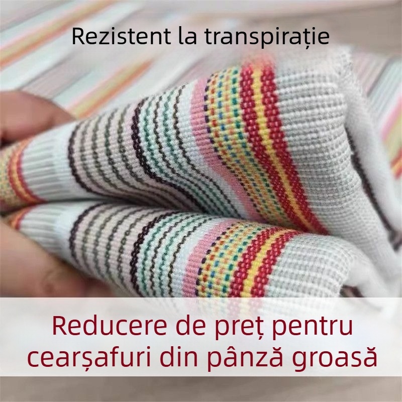 Set de lenjerie din bumbac gros, răcoritor pentru vară — saltea moale de răcire, cearșaf și husă de pernă, trei piese