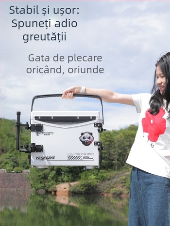 Camper 1900A Cutie de pescuit mini ultraușoară, portabilă, cu găleată pentru pești — set complet, model nou, poziție de șezut înaltă