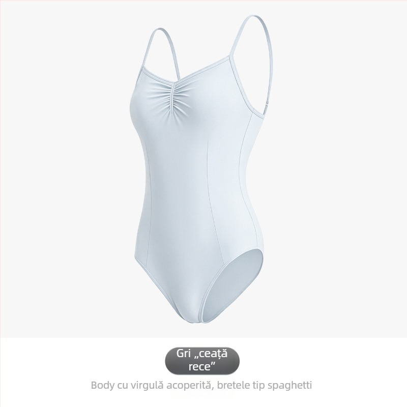 Leotard de nylon pentru femei, costum de dans dintr-o piesă, antrenament pentru adulți