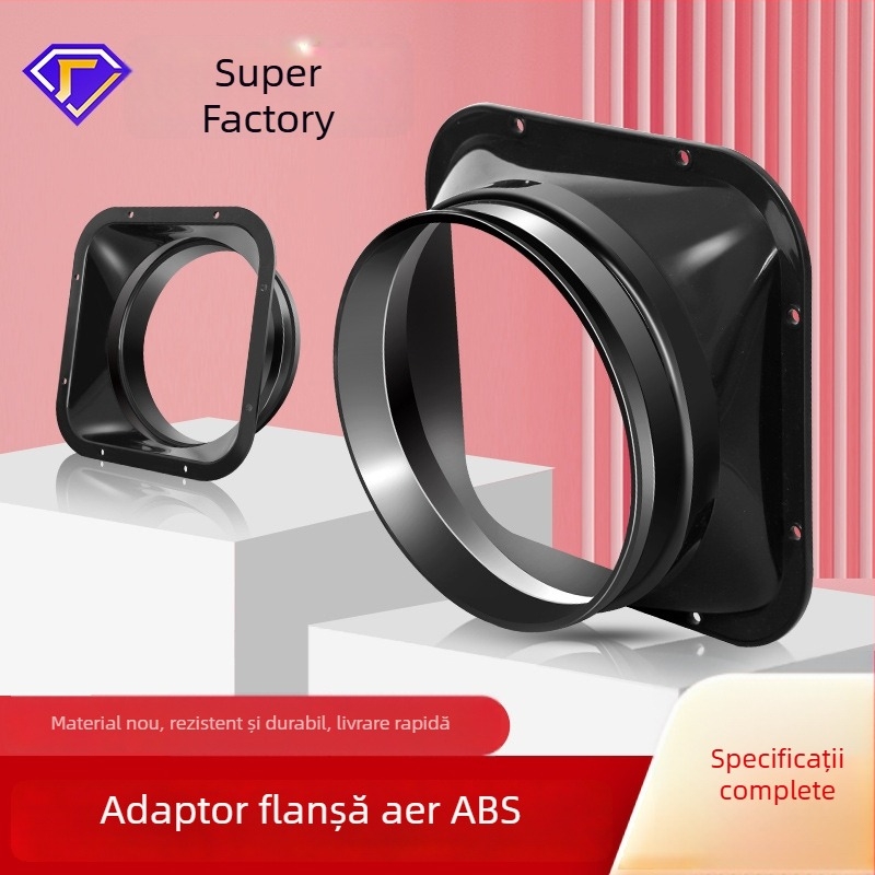 Adaptor cu flanșă pătrat-rotund pentru sistem de aer proaspăt