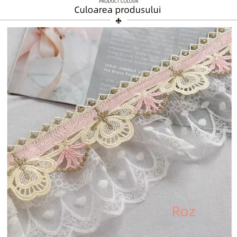 Pomponi pentru perdele cu franjuri, perdele din dantelă pe margine, volane din dantelă, tiv plisat pentru fustă, decor lucrat manual