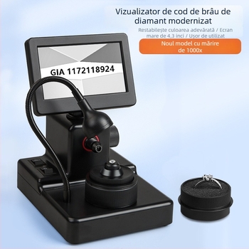 Microscop de identificare a diamantelor de birou, cu lupă video și imagine de înaltă definiție, microscop GIA