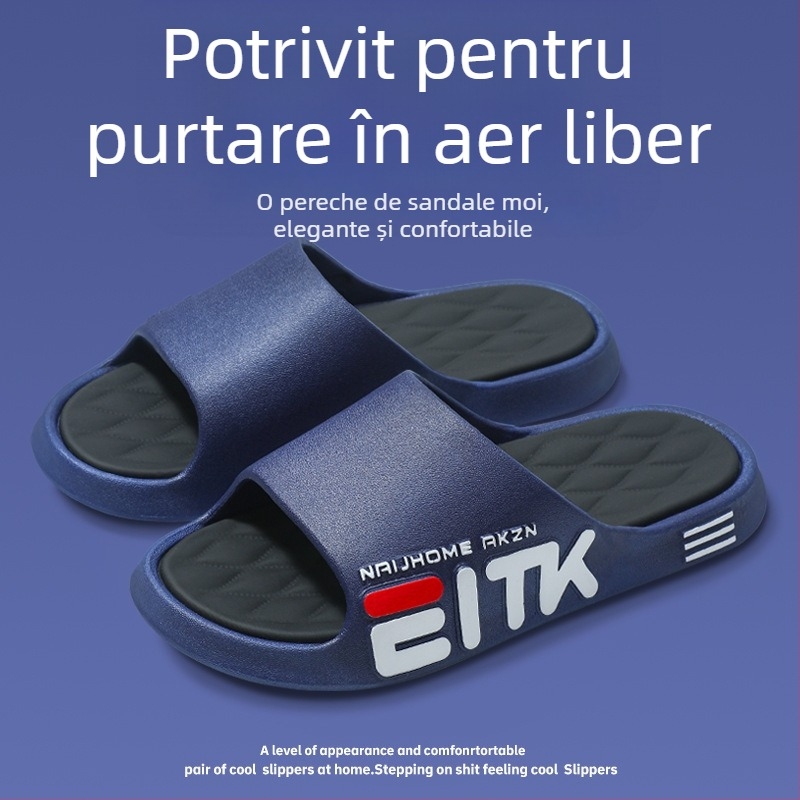 Papuci pentru bărbați, pentru interior și exterior, cu talpă moale și antiderapantă