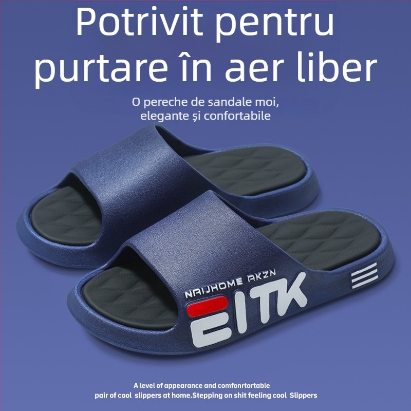 Papuci pentru bărbați, pentru interior și exterior, cu talpă moale și antiderapantă