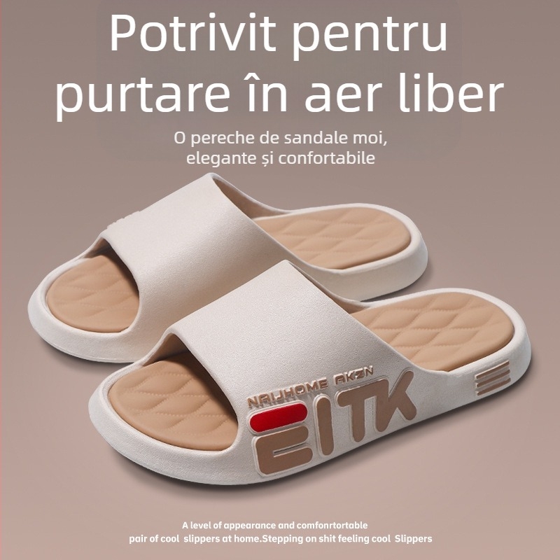 Papuci pentru bărbați, pentru interior și exterior, cu talpă moale și antiderapantă