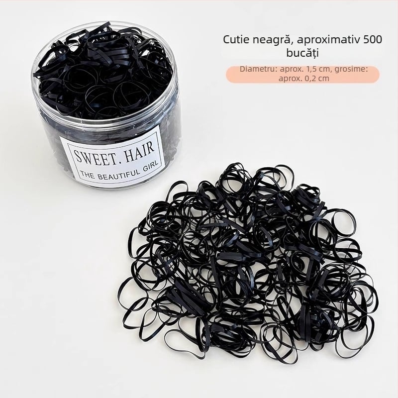 Elastic pentru păr negru, pentru copii și adulți, stil coreean, cu mare elasticitate, delicat cu părul