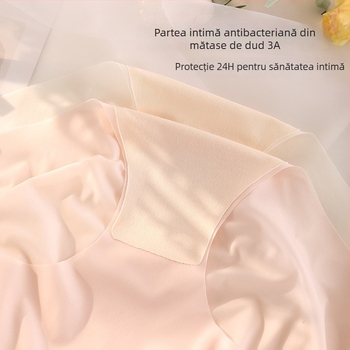 Lenjerie intimă pentru femei plus size, 10D Ice Silk, talie medie, antibacteriană, controlul abdomenului, respirabilă, invizibilă sub haine, ușoară