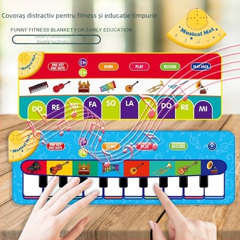 Instrumente muzicale distractive pentru sugari și copii mici — covoraș electronic cu pian tactil pentru educație timpurie și relaxare